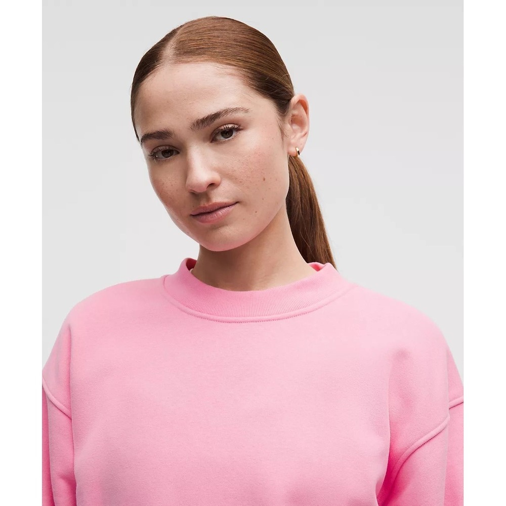 370-Lululemon-Women's Steady State SuperLoft Crew-Candy Cloud-Sold Out - Picture 3 of 5
